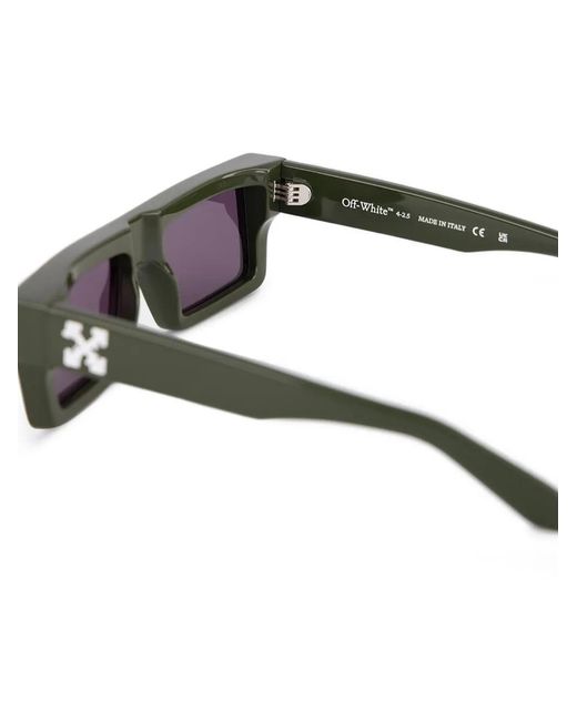 Off-White c/o Virgil Abloh Gray Rectangle Sunglasses for men