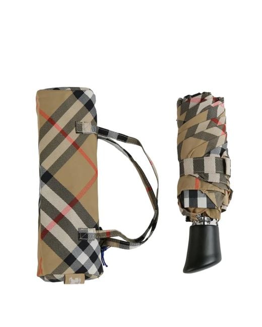 Burberry Natural Checked Umbrella