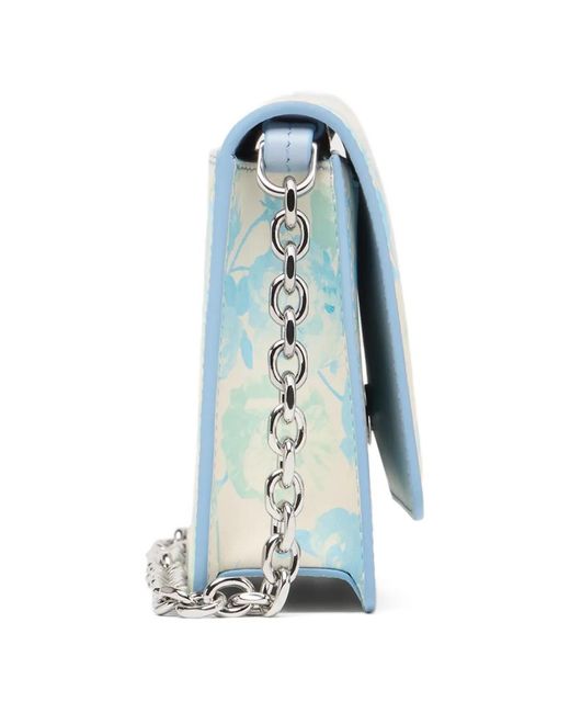 Maison Margiela Blue Medium Floral Chain Cross Body Bag