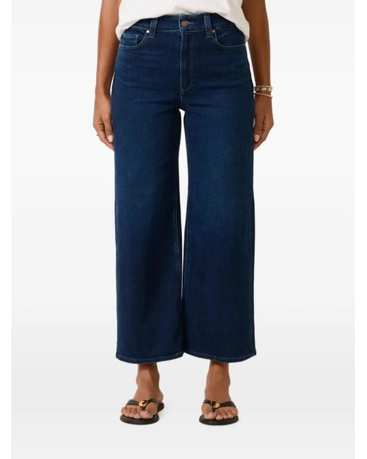 PAIGE Blue Wide-Leg Jeans