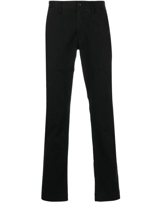 Polo Ralph Lauren Black Slim-Fit Cotton Trousers for men