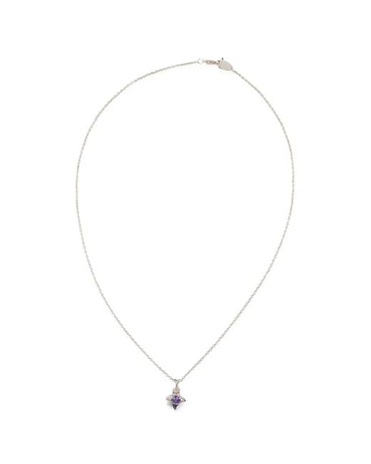 Vivienne Westwood White Reina Orb-Pendant Necklace