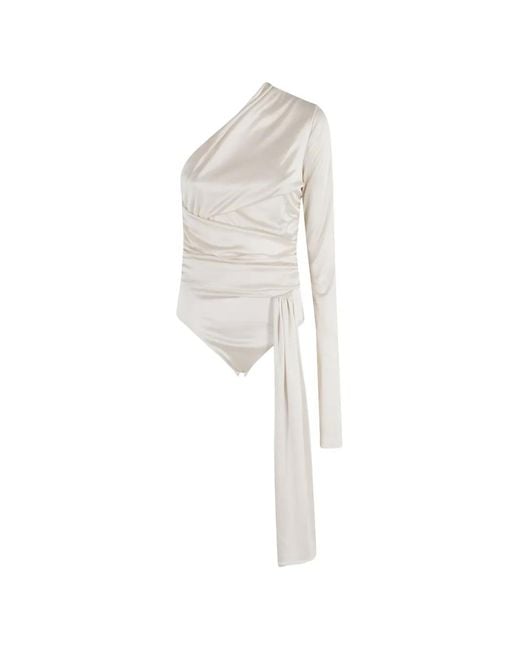 ANDAMANE White Webster One-Shoulder Bodysuit