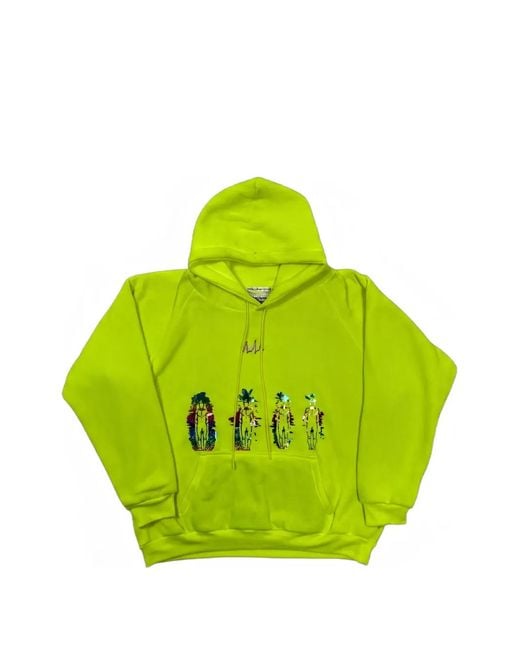 Advisory Board Crystals Green Graphic-Print Hoodie for men