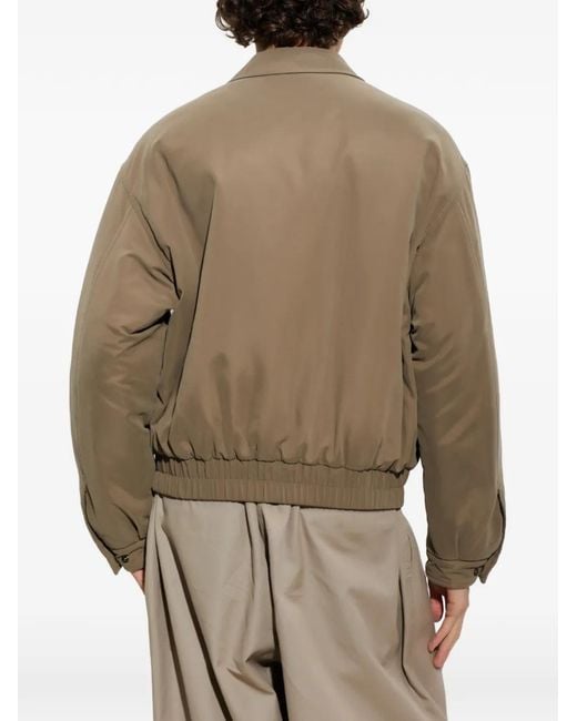 Giorgio Armani Natural Insulated Collared Bomber Jacket for men