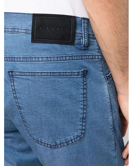 Vaqueros Rectos Canali de hombre de color Blue