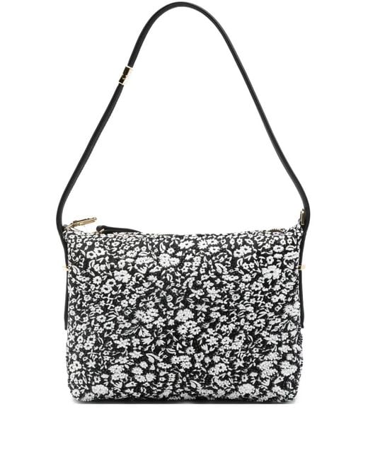 Totême Bevel Schoudertas Met Bloemenprint in het White