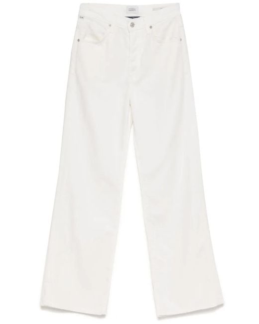 Citizens of Humanity White Annina Straight-Leg Jeans