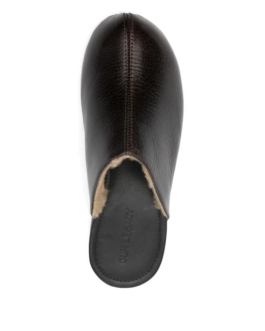 Our Legacy Gray Naoto Hand-Cut Metal-Stitch Mules
