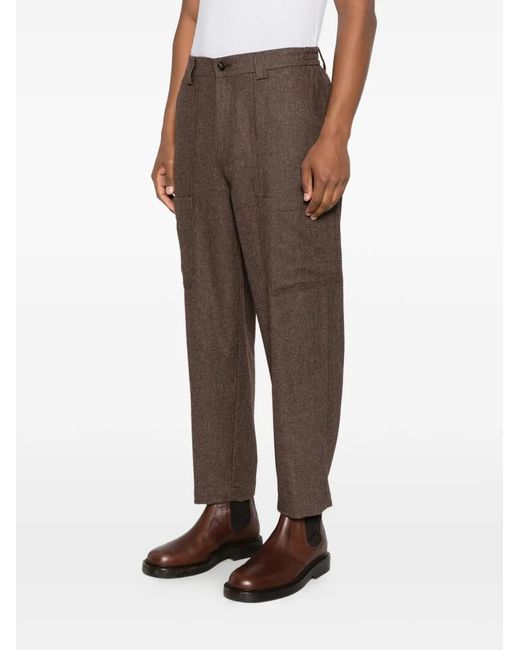 Eleventy Gray Patch-Pocket Trousers for men