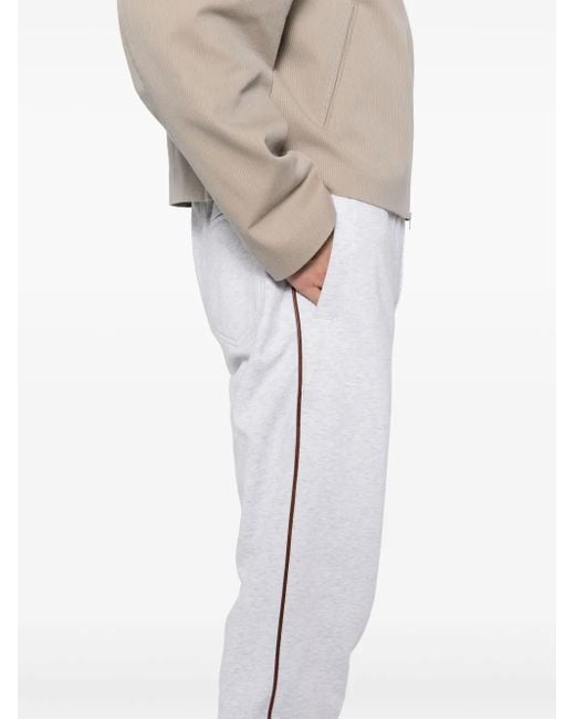 メンズ Brunello Cucinelli リブ トラックパンツ White