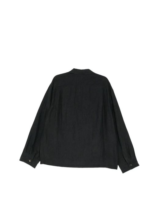 Ziggy Chen Black Spread-Collar Jacket for men