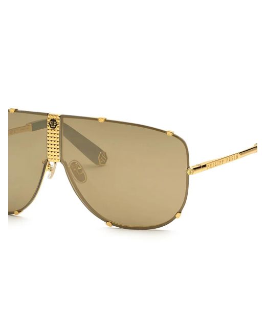 Philipp Plein Natural Oversize-Frame Sunglasses