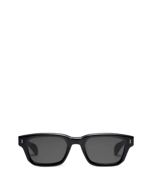 PETER AND MAY Black Eclaireur Rectangle-Frame Sunglasses