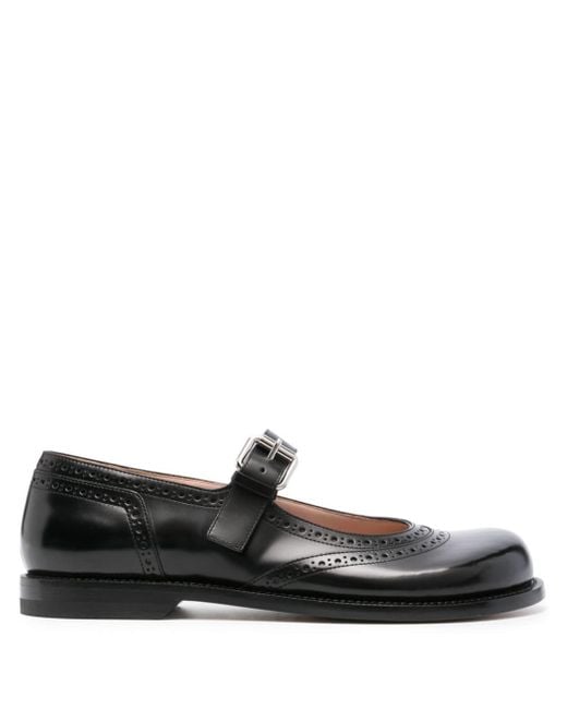 Loewe Black Campo Leather Mary Jane Shoes