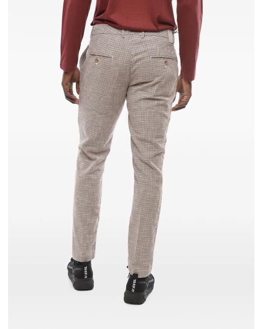 Cruna Natural Newtown Houndstooth-Pattern Trousers for men