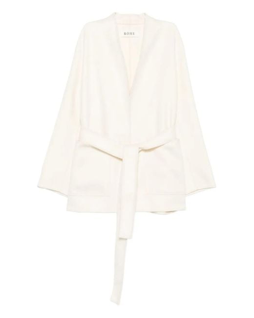 Rohe White Belted Wool Jacket
