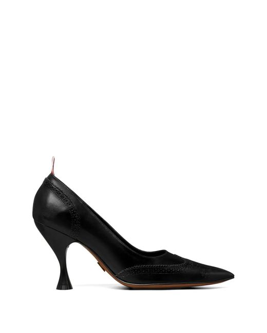 Thom Browne Black Wingtip Leather Pumps