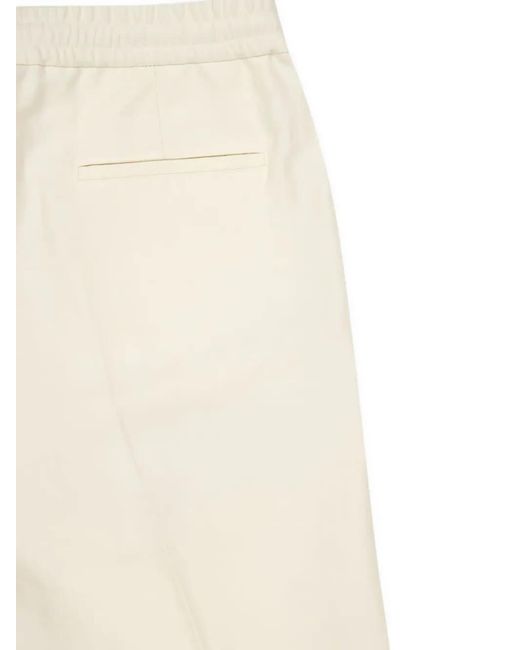 Brunello Cucinelli Natural Drawstring Trousers for men