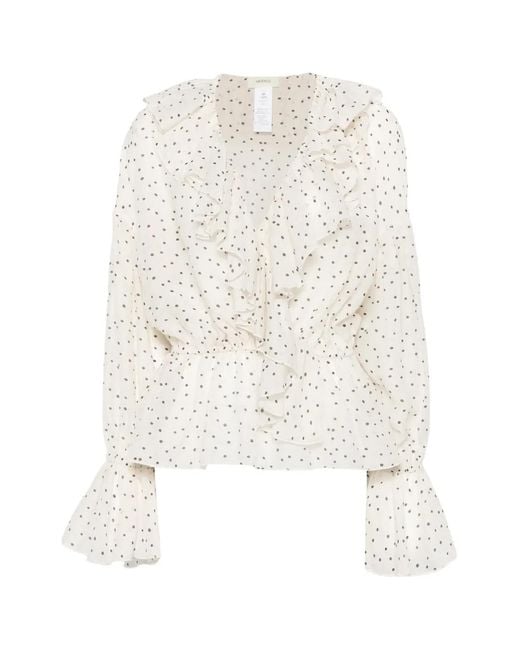 ViCOLO Blouse Met Stippen in het White