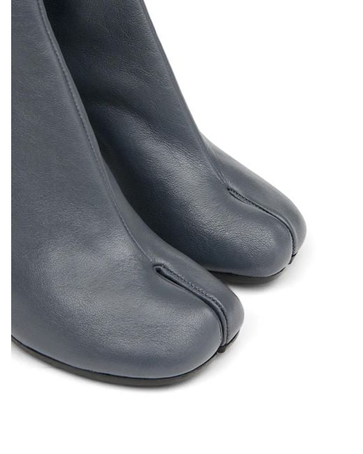 Maison Margiela Gray Bottines En Cuir À Bout Tabi 80 Mm