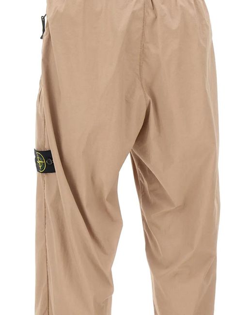 Stone Island Natural 3100049 Stretch Cotton Tela 'Paracadute' Jogger Trousers for men