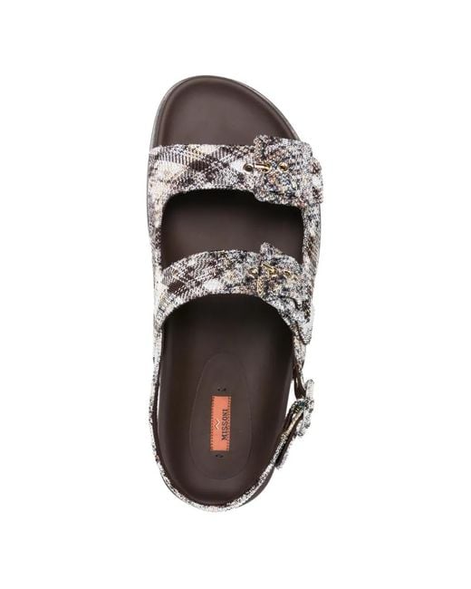 Missoni White Buckle Strap Sandals
