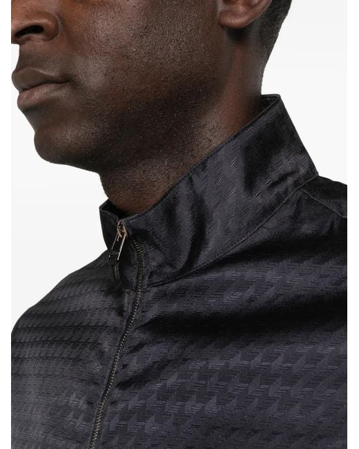 Canali Black Long-Sleeves Zip Jacket for men
