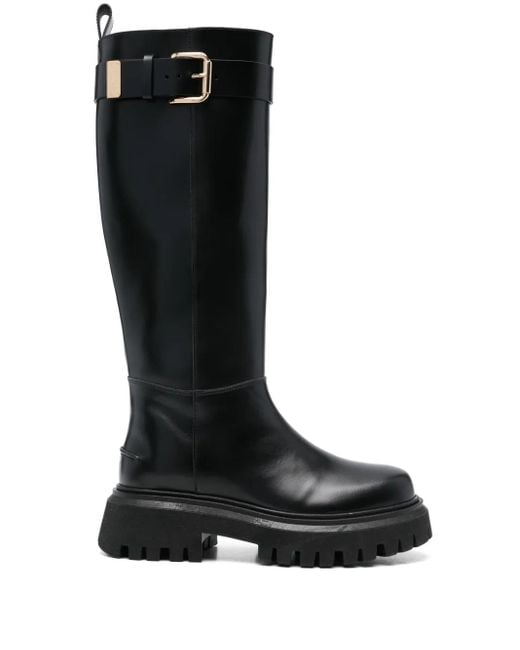 Maje Black Stiefel Mit Schnallendetail