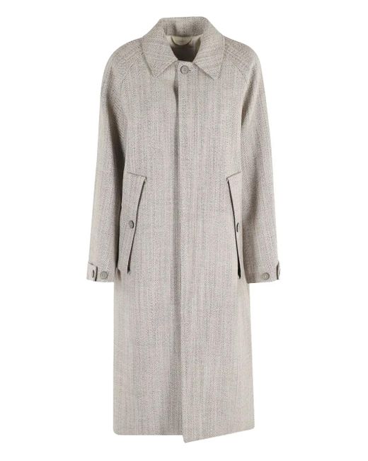 Manteau À Motif De Chevrons Tela en coloris Gray