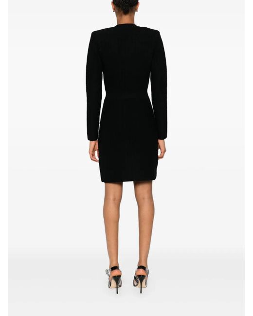 Elisabetta Franchi ブークレ コートドレス Black