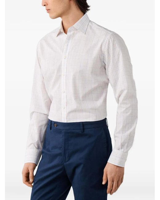 Hackett White Chemise À Carreaux for men