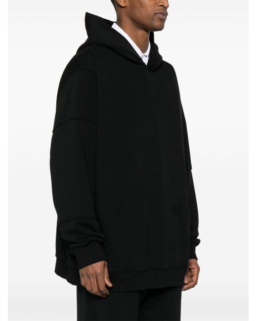 MM6 by Maison Martin Margiela Oversized Hoodie Black In Cotton