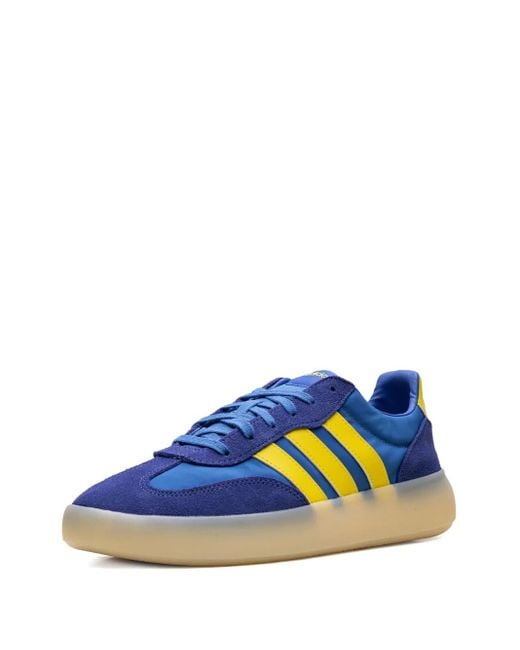 Adidas Blue Barreda Decode 3-Stripes Suede Sneakers for men
