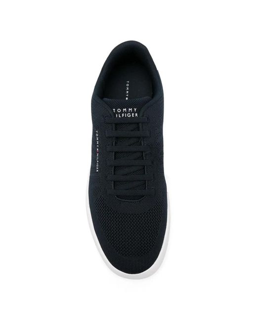 Tommy Hilfiger Blue Logo-Print Sneakers for men