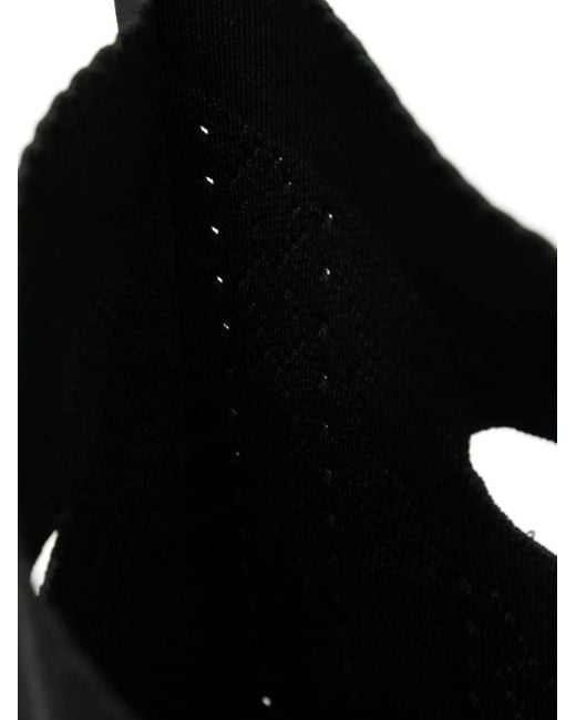 grounds Black Lace Knit Clutch Bag