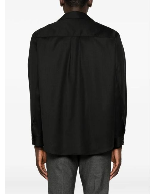 Boss Black Virgin Wool Flap-Pocket Jacket for men