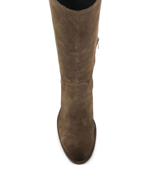 Officine Creative Brown Suede Mid-Calf Boots