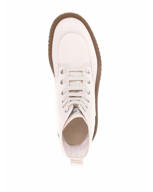 Hogan レースアップ レザーブーツ White