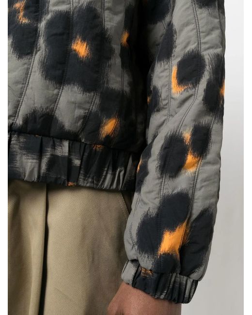 KENZO Black Hana Leopard Reversible Bomber Jacket for men