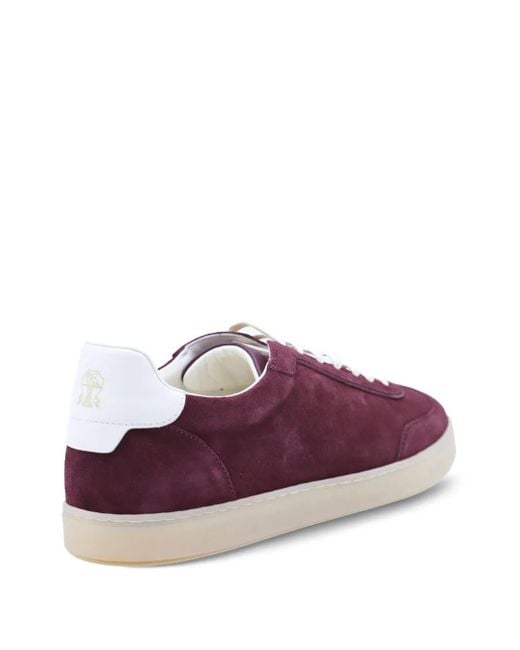Zapatillas de ante y piel Brunello Cucinelli de hombre de color Purple