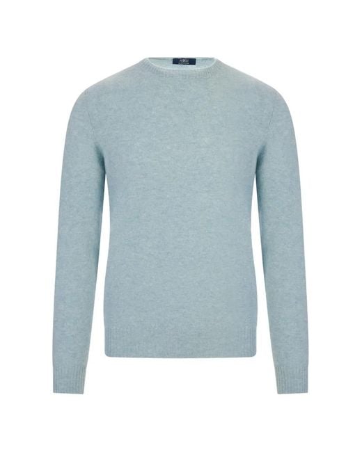 Pull À Col Rond Fedeli pour homme en coloris Blue