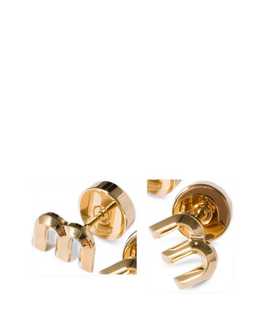 Miu Miu Metallic Metal Earrings