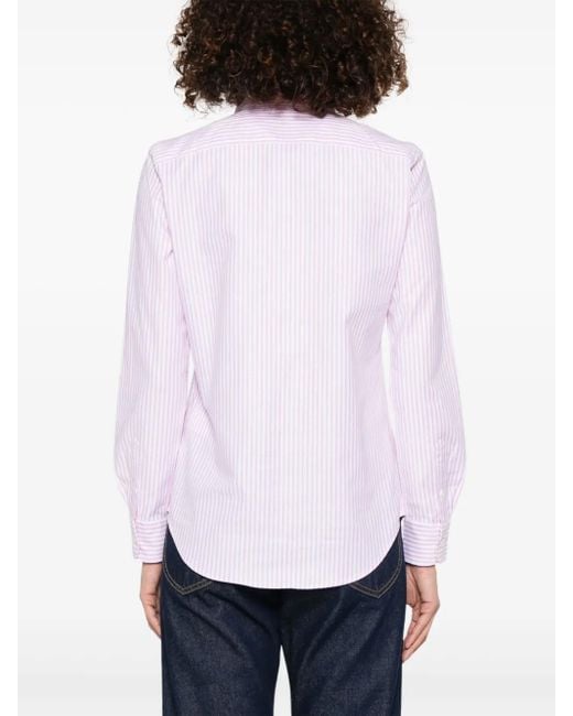 Polo Ralph Lauren White Ls Brkn St Long Sleeve Button Front Shirt