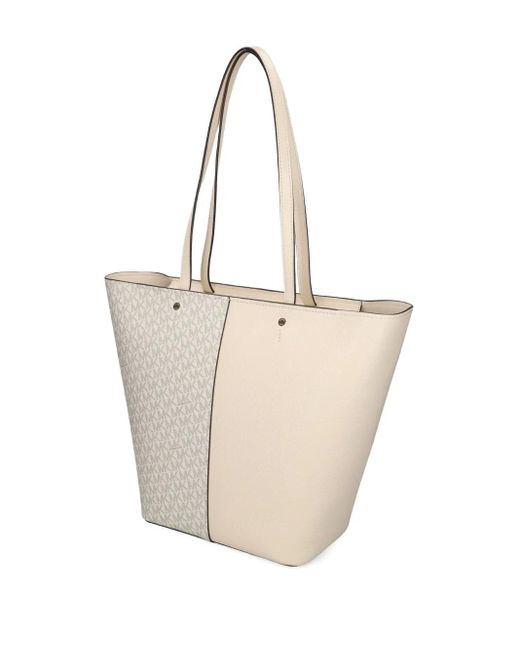 MICHAEL Michael Kors White Monogram Panel Tote Bag