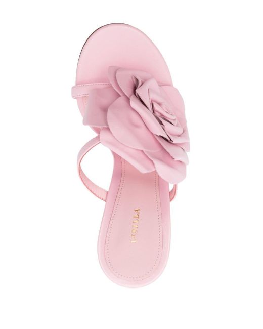 Sandales Rose 105 mm en cuir Le Silla en coloris Pink
