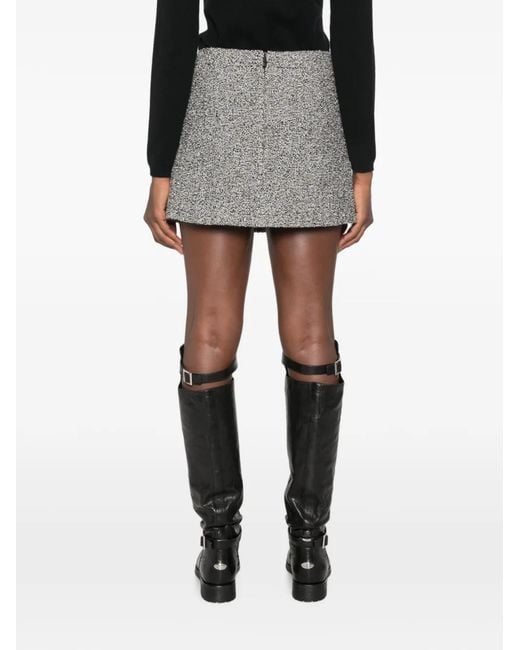 Michael Kors Gray Tweed-Effect Mini Skirt