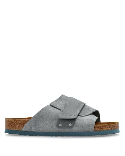 Birkenstock Kyoto Suède Slippers in het Gray voor heren