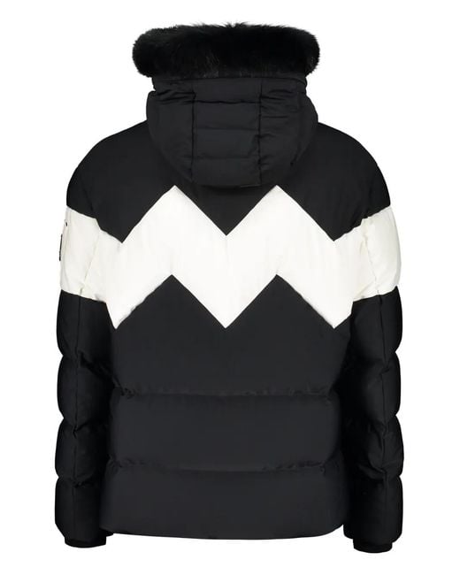 Moose Knuckles Black Strivers Row Hooded Down Jacket for men