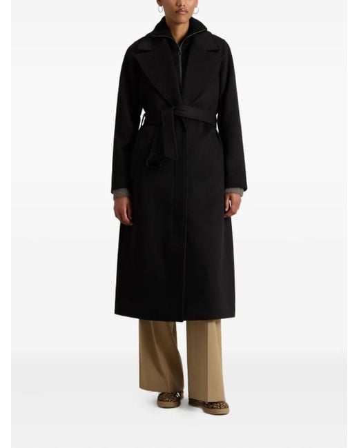 Woolrich Black Wool-Blend Coat